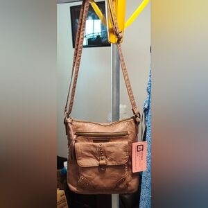 Stone Mountain Accessories Brown Leather Crossbody Bag NWT